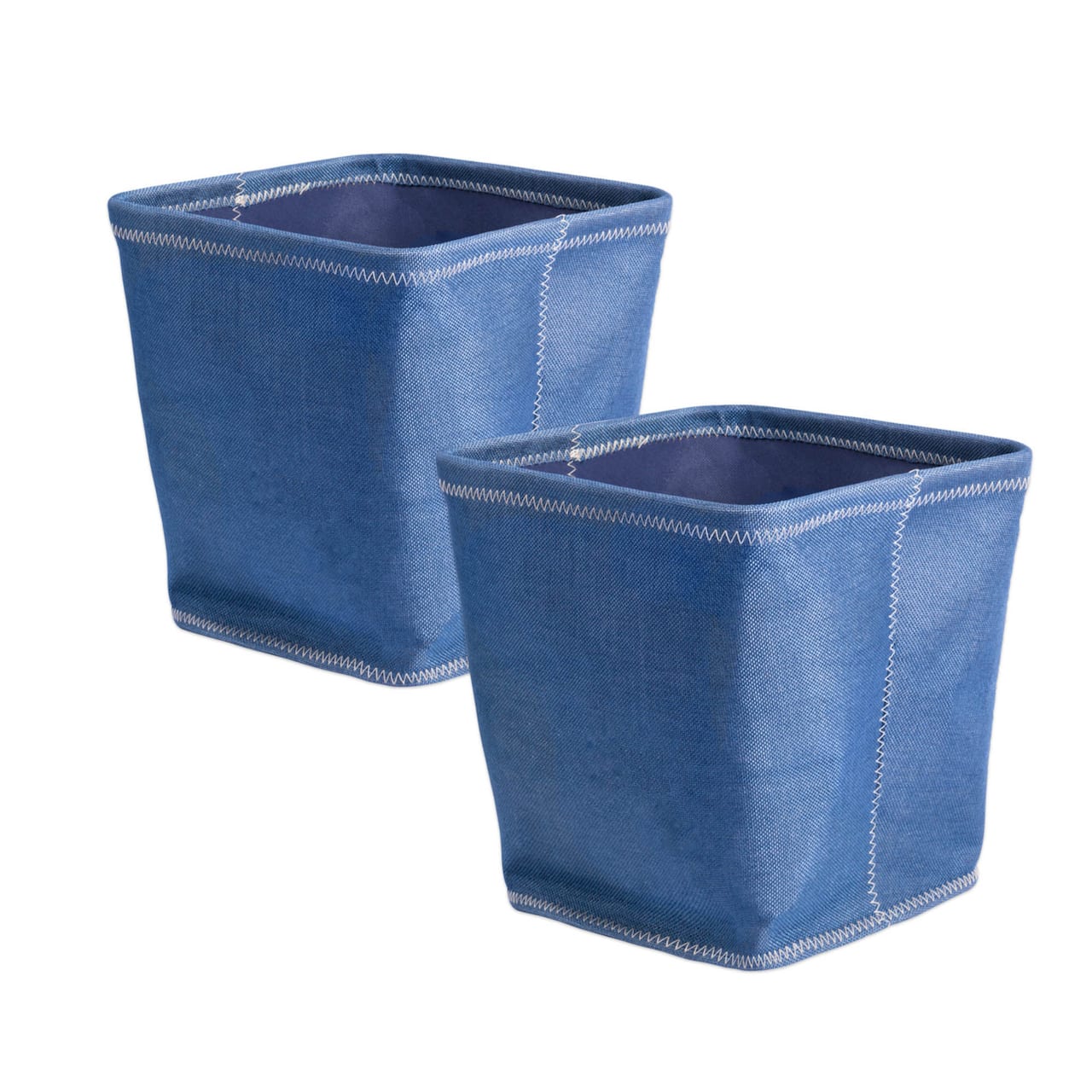 DII® 11" Zig Zag Stitch Trapezoid Fabric Bins, 2ct.